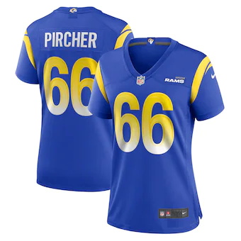 womens nike max pircher royal los angeles rams game jersey_